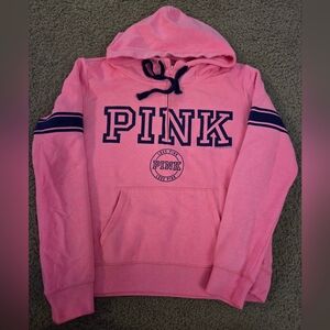 PINK Victoria's Secret Large Vintage Spellout Quarter Zip Hoodie